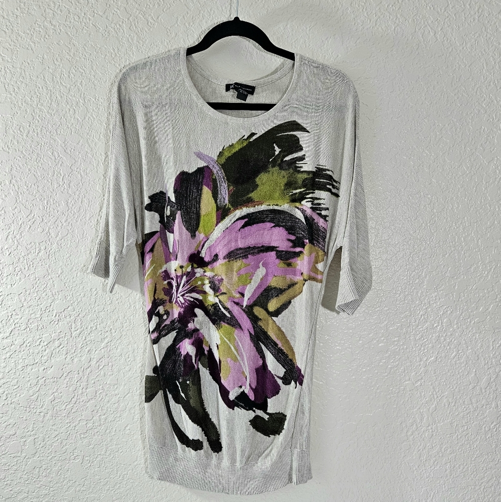 Inc Cream Lavender Blouse Light Weight Sweater